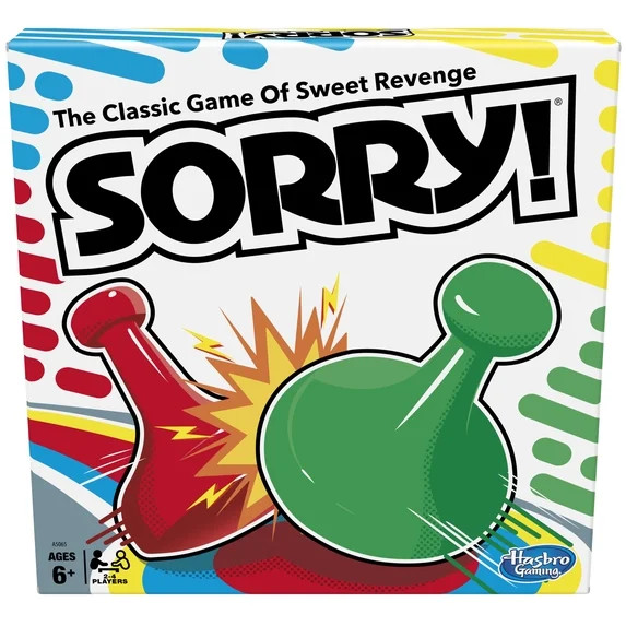 Sorry! Board Game for Kids, Classic Hasbro Board Game; Each Player Gets 4 Pawns, Teacher School S... | Walmart (US)