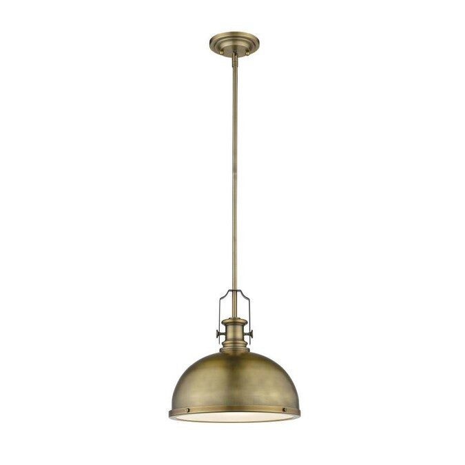 Z-Lite Melange Heritage Brass Modern/Contemporary Dome Pendant Light Lowes.com | Lowe's