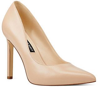 Nine West Leather Pointy-Toe Pumps - Tatiana | QVC