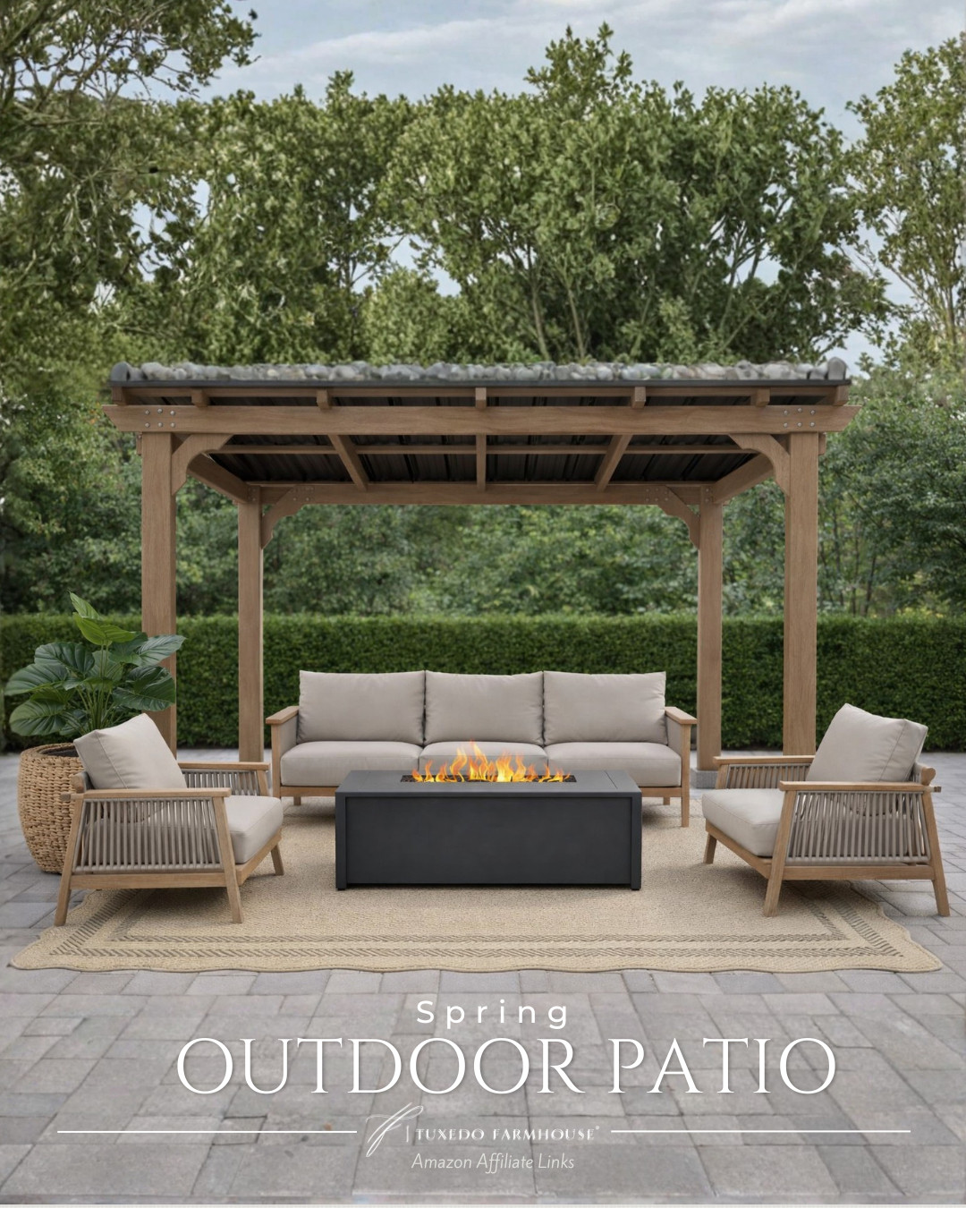 Enjoy the great outdoors with these beautifully styled patio essentials designed to create a warm and inviting atmosphere. Perfect for cozy spring gatherings, this setup offers the ideal space to relax, entertain guests, and savor crisp evenings by the fire. #OutdoorLiving

Seasonal, home, outdoor, patio, furniture, fire pits, rugs, pillows, gazebo, pavilion 

 #LTKSeasonal #LTKHome