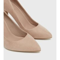 Pale Pink Suedette Stiletto Heel Court Shoes New Look Vegan | New Look (UK)