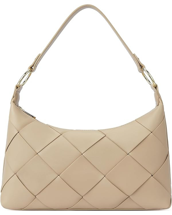 BOSTANTEN Woven Purses for Women Vegan Leather Hobo Bag Shoulder Handbags | Amazon (US)