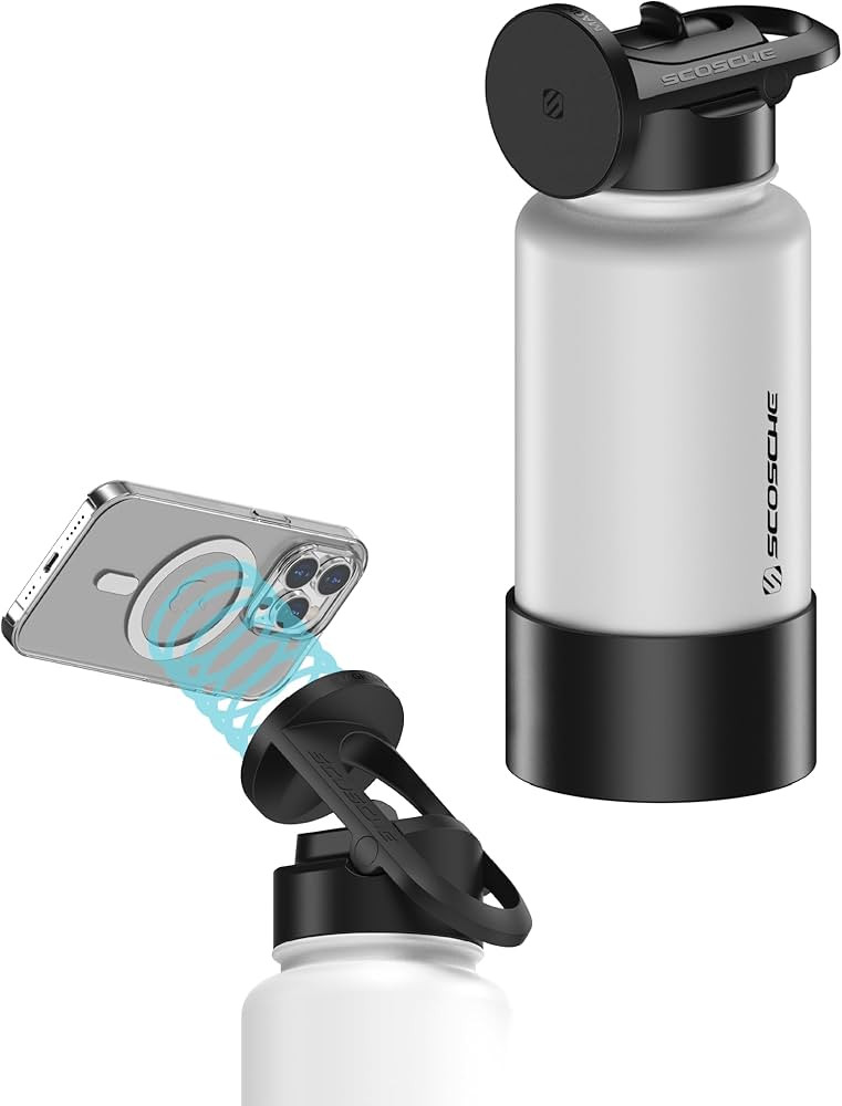 Scosche MFMS32 MagicMount Flask 32 oz Stainless Steel Water Bottle with MagSafe Phone Mount Stand... | Amazon (US)