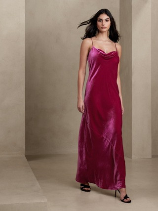 Rita Velvet Maxi Dress | Banana Republic (US)