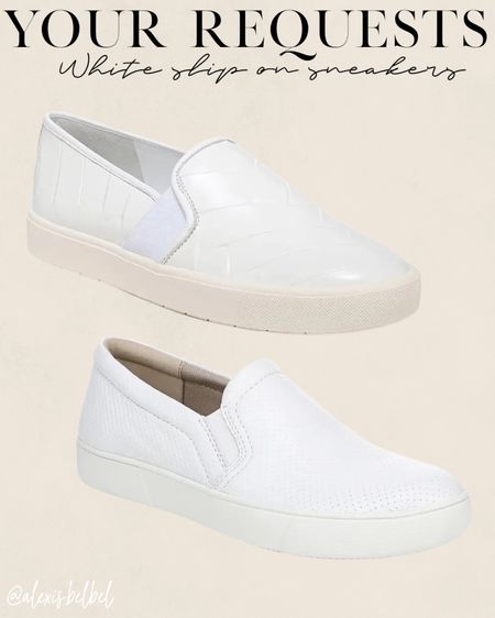 White slip on sneakers 

#LTKshoecrush #LTKunder100