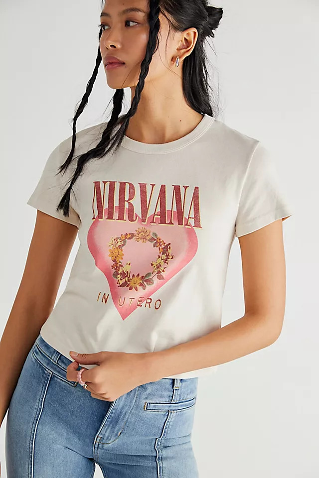 Nirvana In Utero Heart Shaped Box Tee | Free People (Global - UK&FR Excluded)