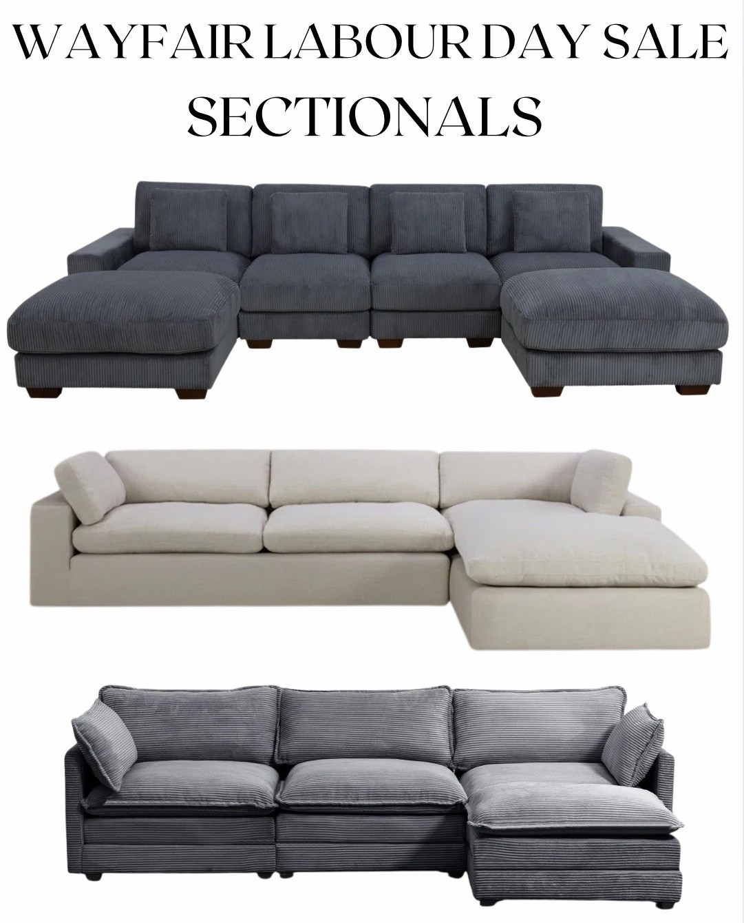 The last day of Wayfair’s Labour Day sale is the perfect time to find a new sectional for your living! Up to 70% off now! Scroll down to find the sectional of your dreams 

Beige sectional
Grey sectional
Modular sectional
Sectional sale
Sofa sale
Wayfair sale
Wayfair sectionals 
Wayfair Labour Day sale
Home decor
Living room decor

#LTKSaleAlert #LTKStyleTip #LTKHome

#LTKFamily #LTKSaleAlert #LTKHome