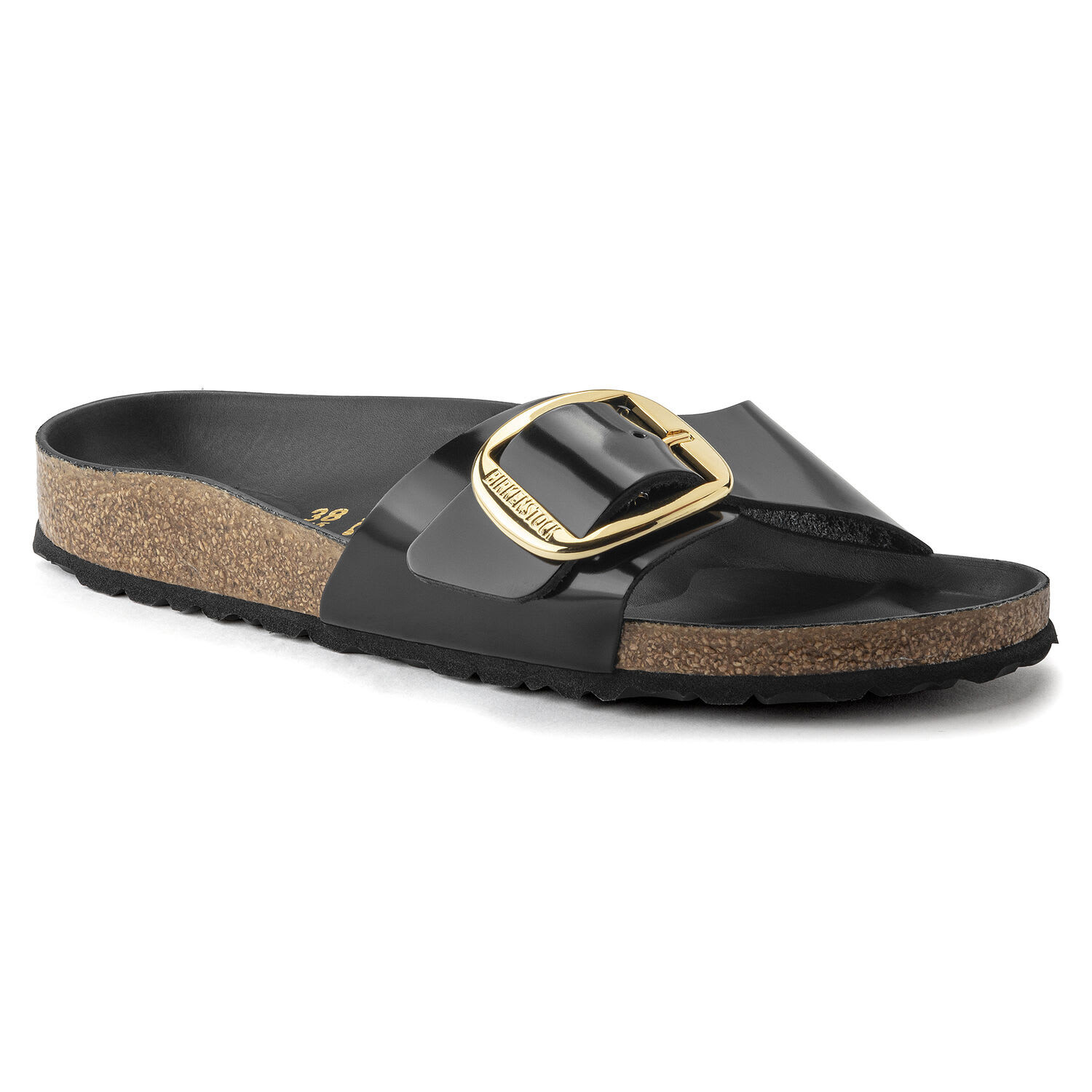 Birkenstock Madrid Big Buckle Shine Black | Italist.com US
