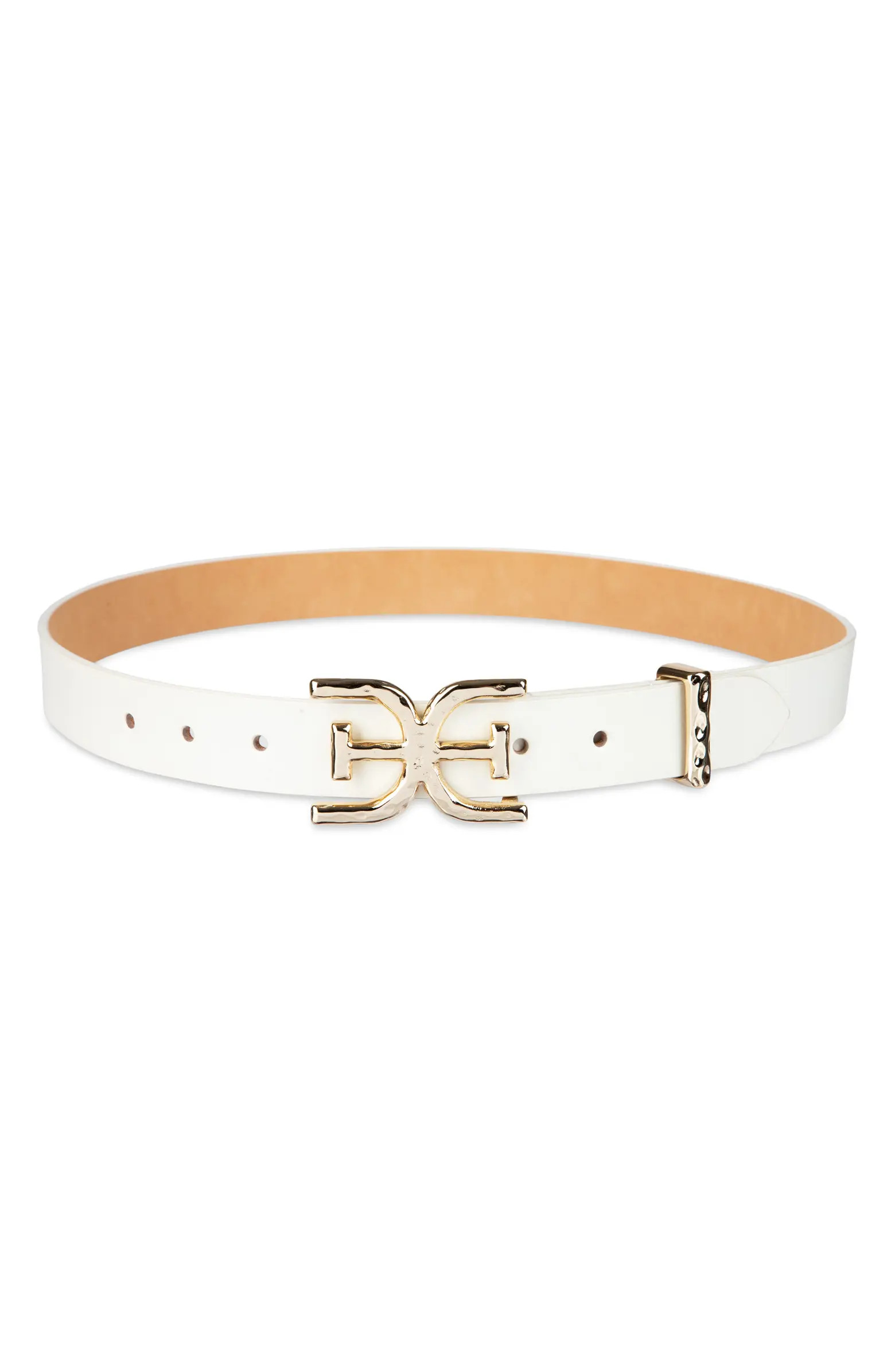 Hammered Logo Buckle Belt | Nordstrom