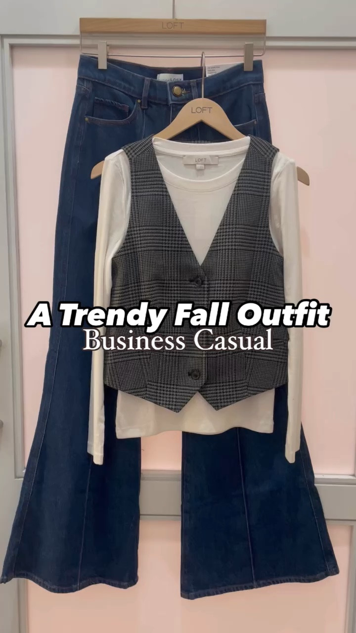 Alert! Loft has so many trending fall outfit pieces! 😍 This is perfect for business casual event, casual workwear, and more!

Size details: (I’m 5’5” and usually wear a 4/27
for reference.)
•Thin long sleeved tshirt— fits TTS, I’m in a S.
•Vest— fits TTS, I’m in a S. No stretch.
•Flare Jeans— fit TTS. I’m in a size 2, but needed my normal size 4 for a good fit; it was out of stock at my store.


#loveloft #loftimist #loftcreatorclub #falloutfitideas #falloutfitinspo #veststyle #businesscasualoutfit #ltkworkwear #ltksalealert #ltkvideo #ltkfindsunder100 

#LTKFallSale #LTKSeasonal