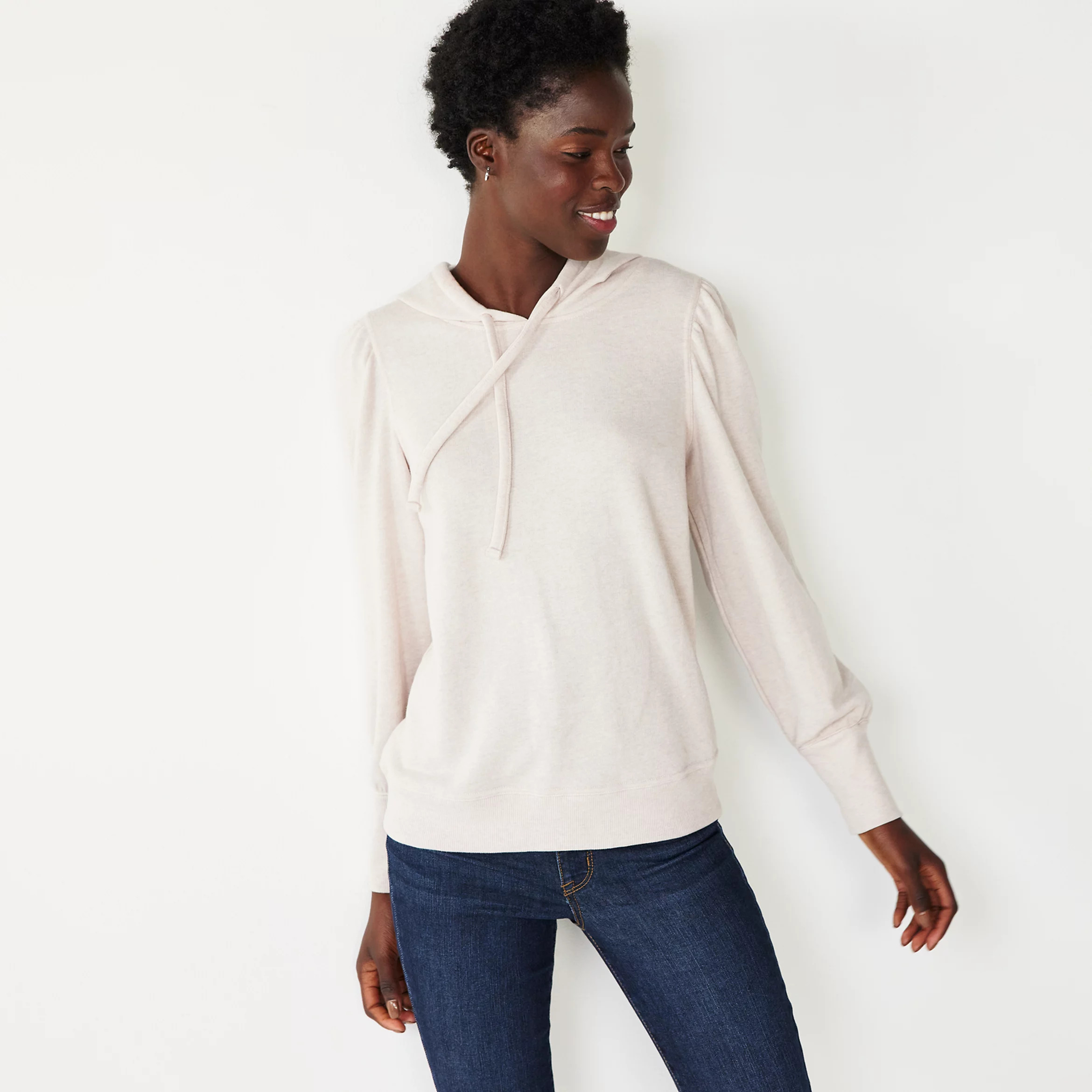 Women's Nine West Puff Sleeve Hoodie | Kohl's