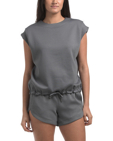 Cloudy Scuba Short Sleeve Top For Women, Spandex/Polyester/Rayon | TJ Maxx