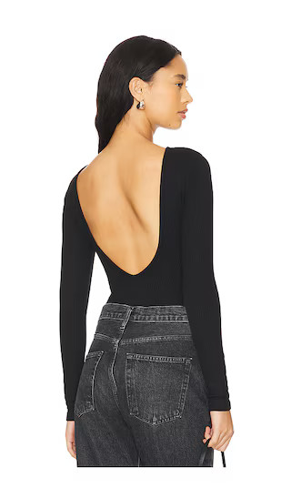 Bridget V Back Bodysuit in Black | Revolve Clothing (Global)