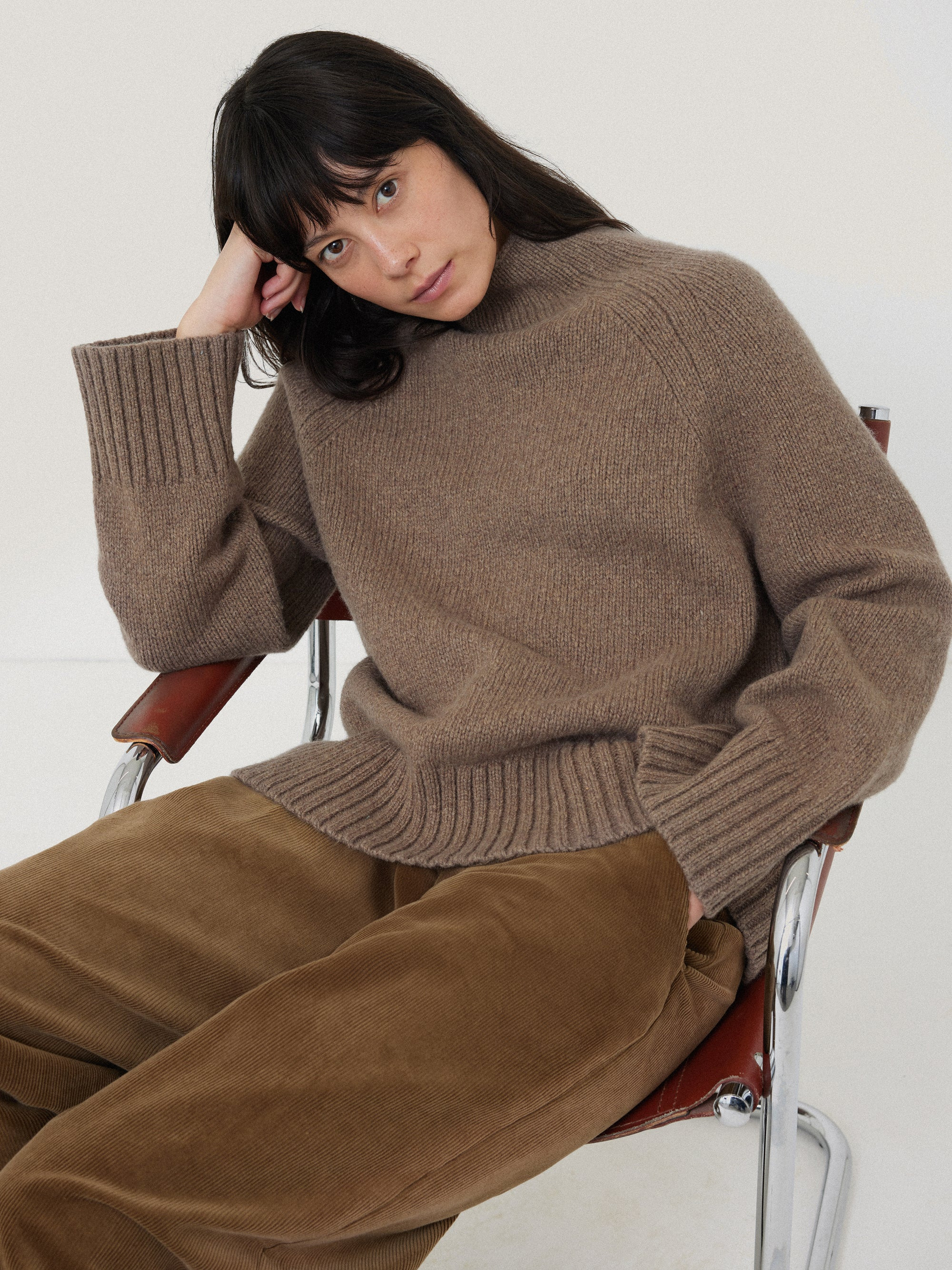 Wool Blend Snowdon Jumper | Taupe | Jigsaw (UK)