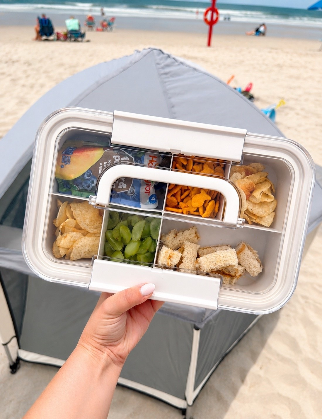 Okay this Target snackle box officially earned a permanent spot in my beach bag 👏 makes beach snacks for toddlers SO much easier and keeps everything organized #LTKFamily #TargetFinds #BeachEssentials #MomHack

#LTKKids #LTKTravel #LTKgrwm #LTKootd #LTKmomlife