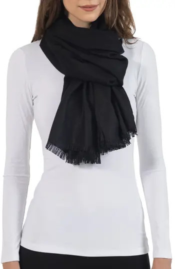 Amicale Solid Pashmina Scarf in Black at Nordstrom Rack | Nordstrom Rack