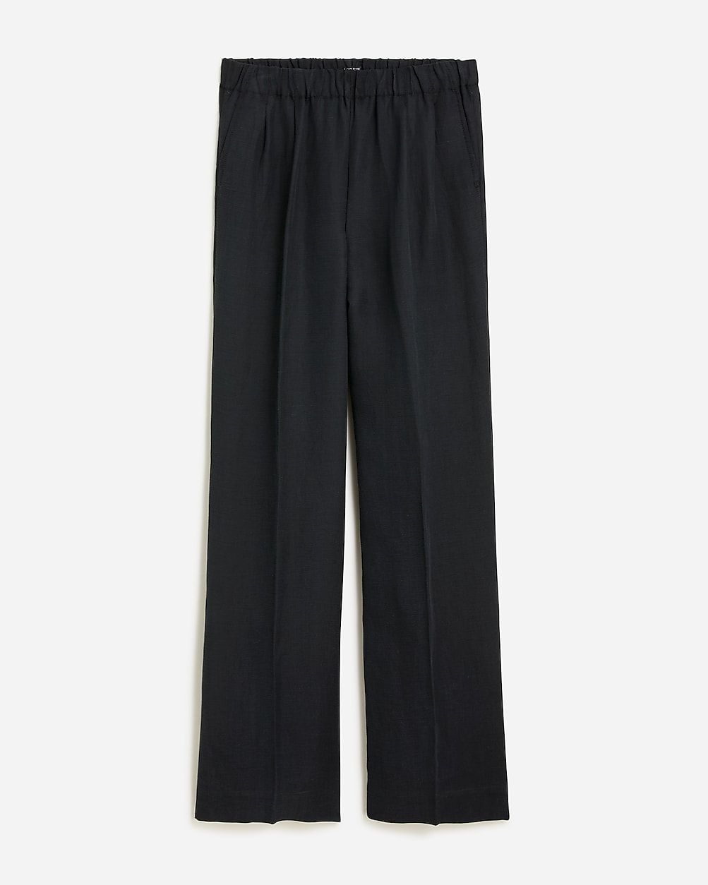 Pleated pull-on pant in linen-cupro blend | J.Crew US