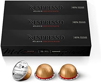 Nespresso Vertuo Melozio Decaffeinato, Medium Roast Espresso, 30 Count Coffee Capsules | Amazon (US)