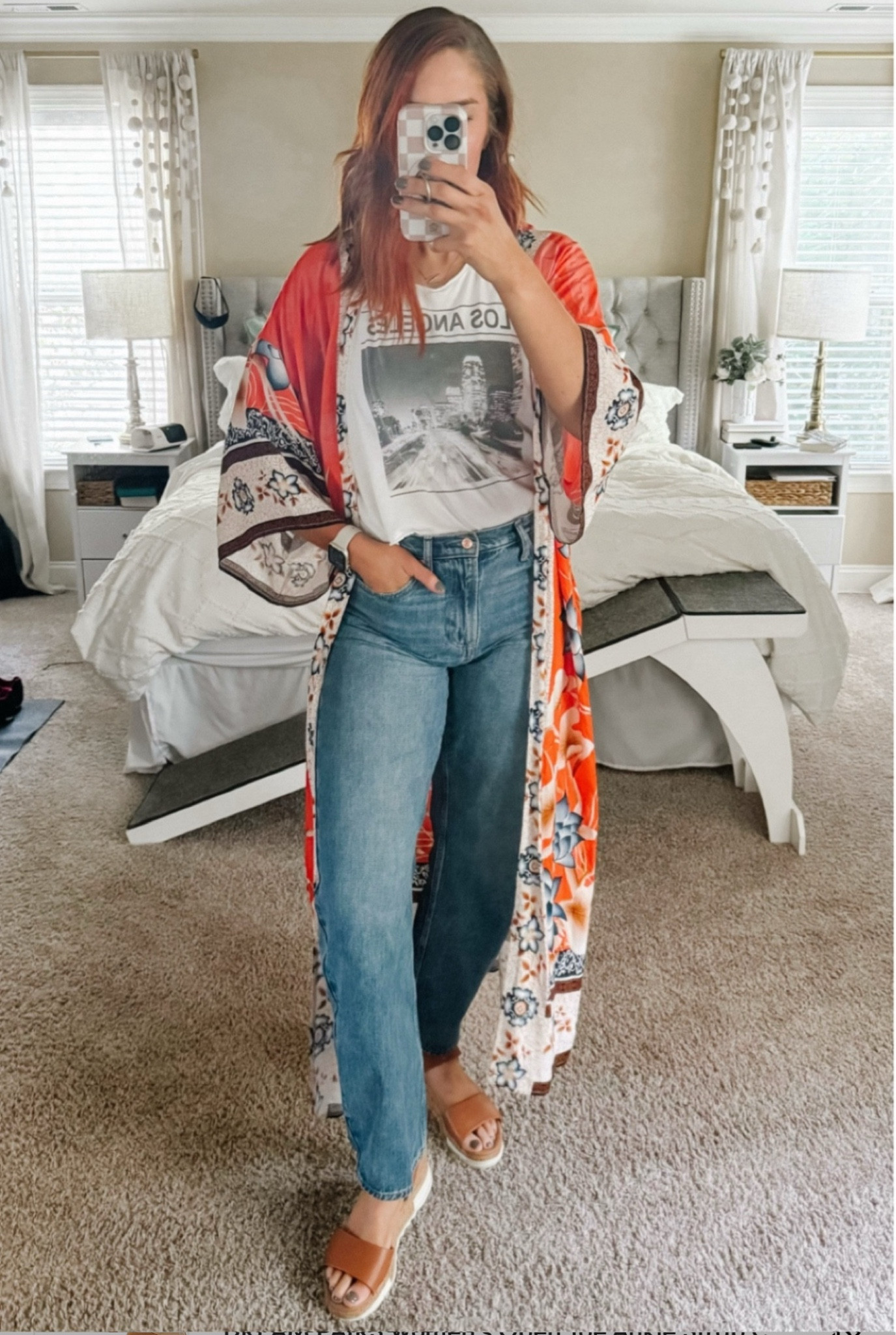 Fall fashion with a boho style twist! 

High Rise Barrel Jeans - 29 Long
Kimono - OS
L.A. tee - medium (cropped and cut into a muscle tank) 
Sandals - size 11

The Gap fashion | Tall sizes | Amazon fashion | tall girl fashion | size 8 fashion | size 8 | Tall girl outfit | tall girl fashion | midsize fashion size 8 | midsize | tall fashion | tall women | fall outfit ideas | boho outfits | fashion over 35

#tallwomenfashion #tallgirlfashion #tallfashion #runningerrands

#LTKSaleAlert #LTKStyleTip