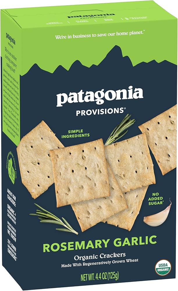Patagonia Provisions - Rosemary Garlic - Certified Organic Crackers - Non-GMO, Plant-Based, No Ad... | Amazon (US)