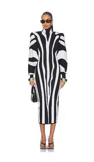 Zebra Batwing Dress in Noir & Blanc | Revolve Clothing (Global)