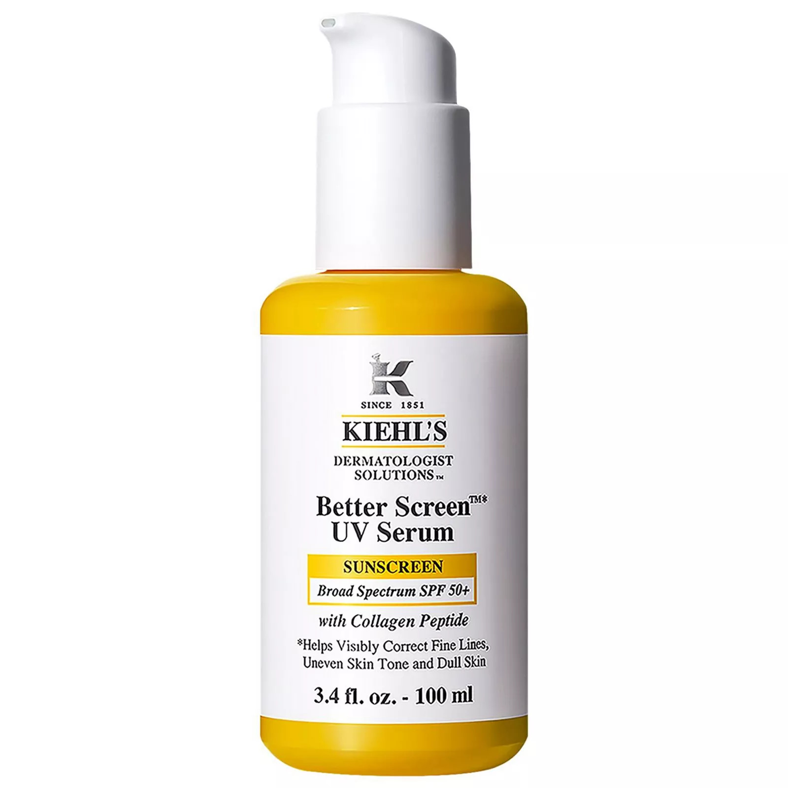 Kiehl's Since 1851 Better Screen UV Serum SPF 50+ Facial Sunscreen with Collagen Peptide, Size: 3.4 FL Oz, None | Kohl's