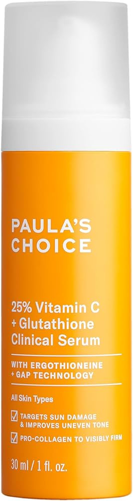 Paula’s Choice 25% Vitamin C Serum with Glutathione & Antioxidants, Improves Discoloration, Une... | Amazon (US)