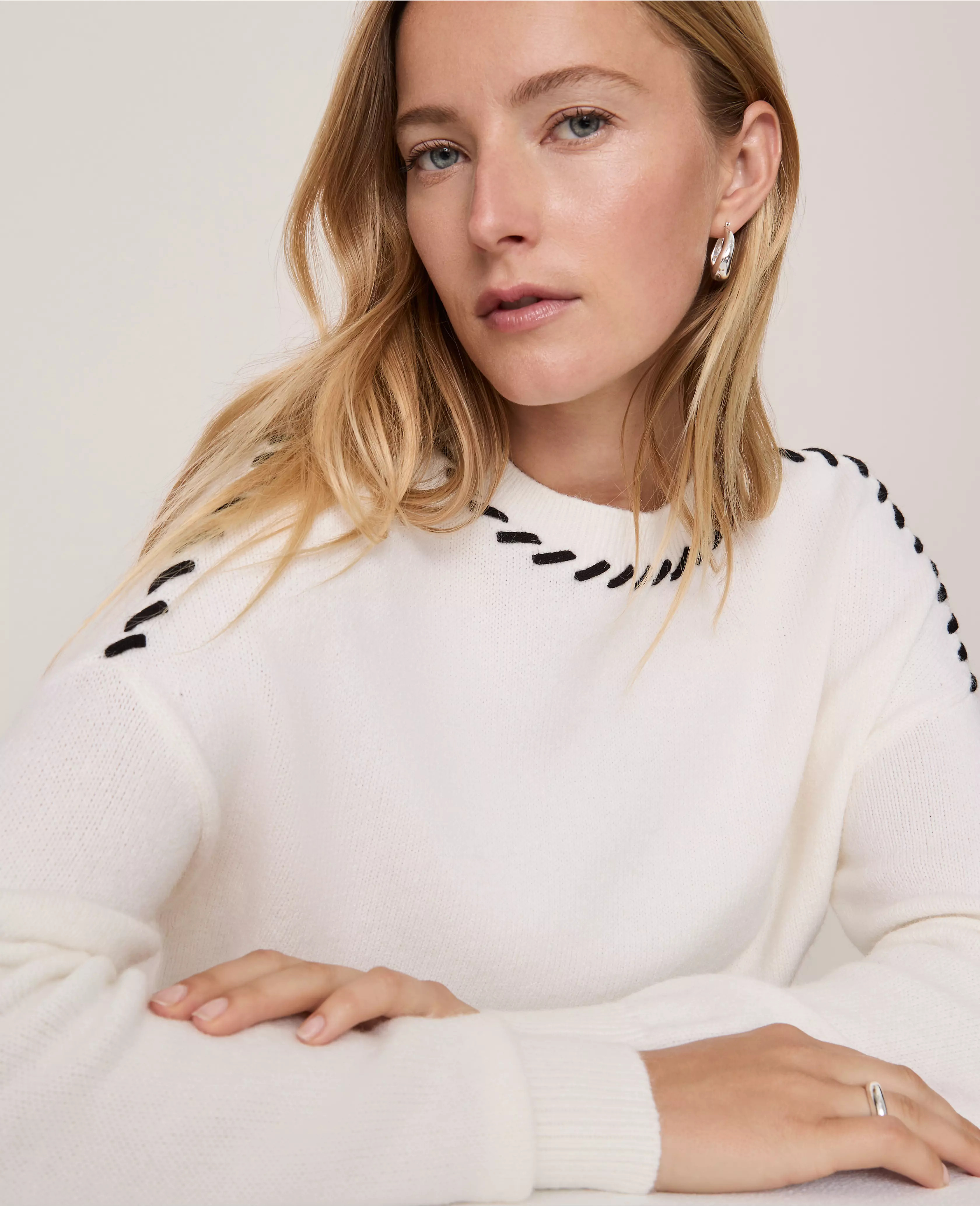 Whipstitch Sweater | Ann Taylor