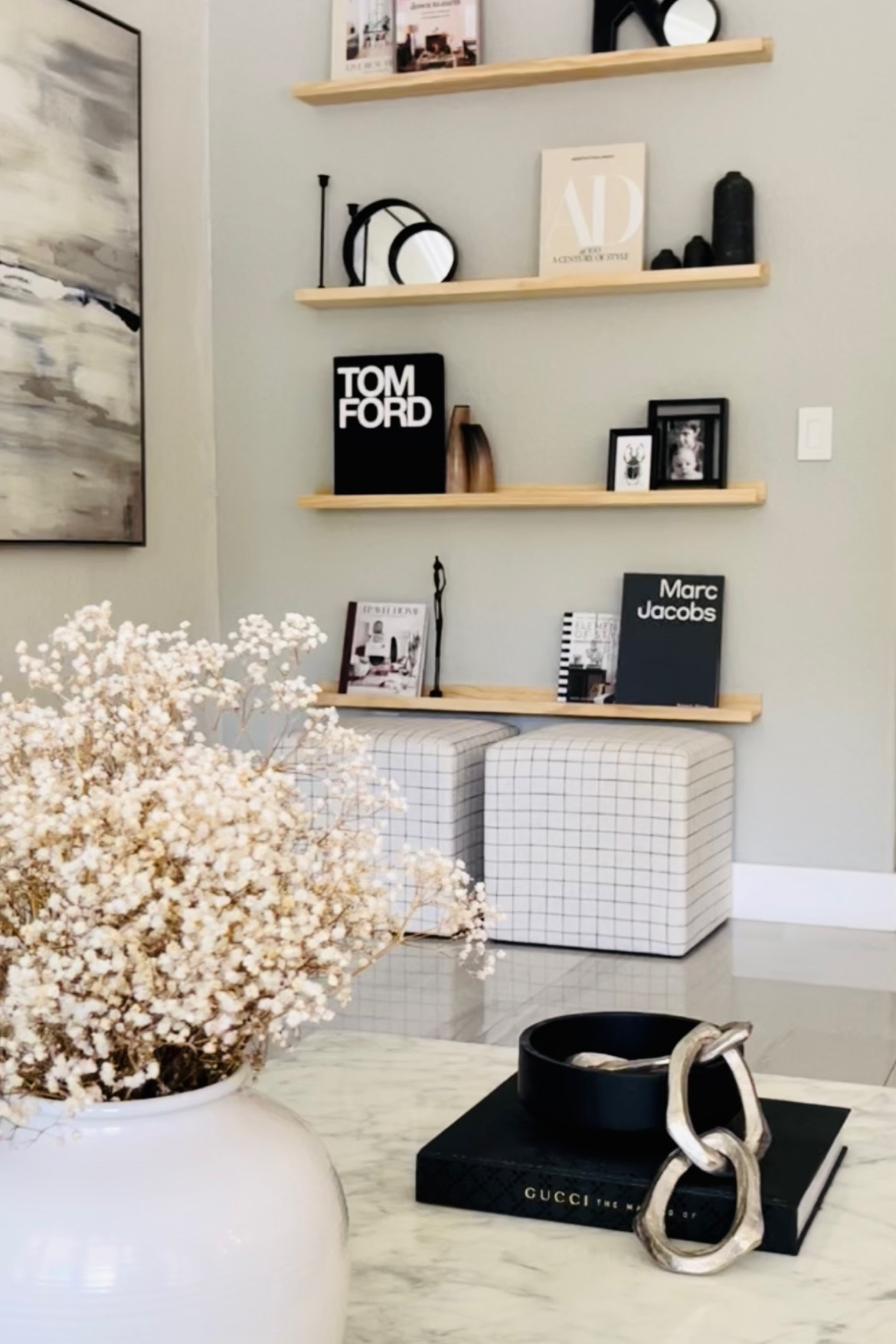 Ledges can be a beautiful and inexpensive feature to decorate a wall. Style them with your favorite books or family pictures for a personalized feature in your home. 
.
.
.
#competition #ltksalealert

#LTKSeasonal #LTKSale #LTKhome
