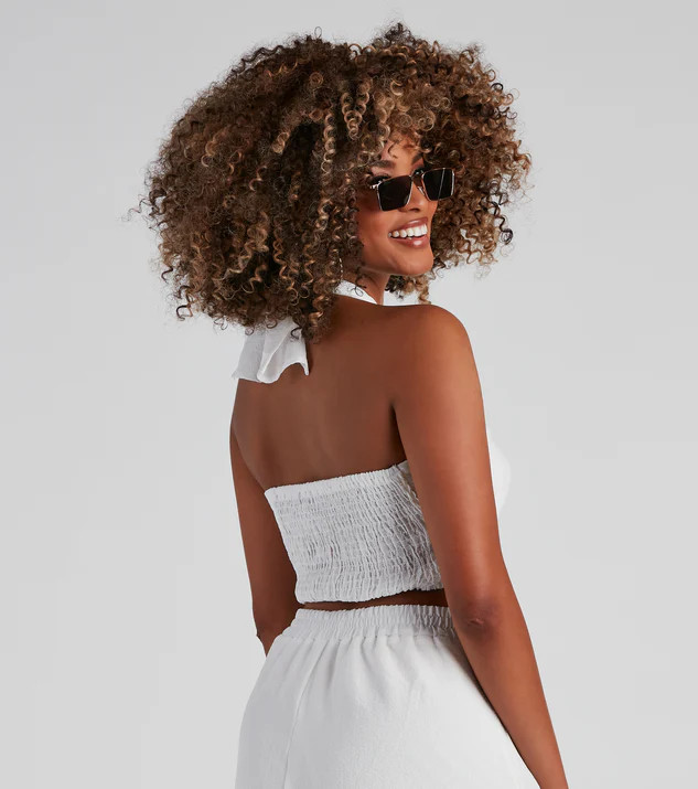 Made For You Tie Front Bandeau Top | Windsor Stores