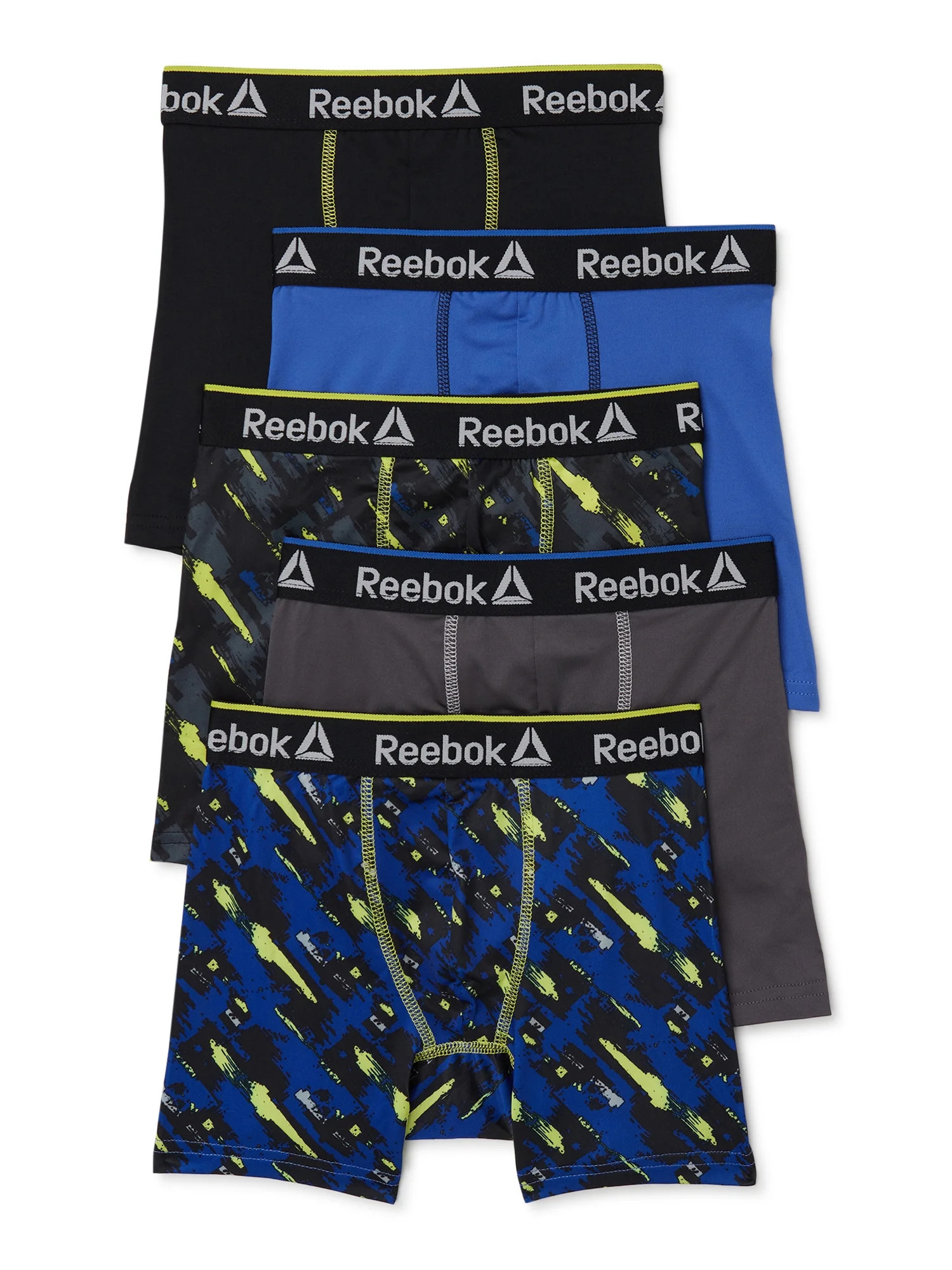 Reebok Boys Underwear Performance Boxer Briefs, Medium, 5-Pack | Walmart (US)