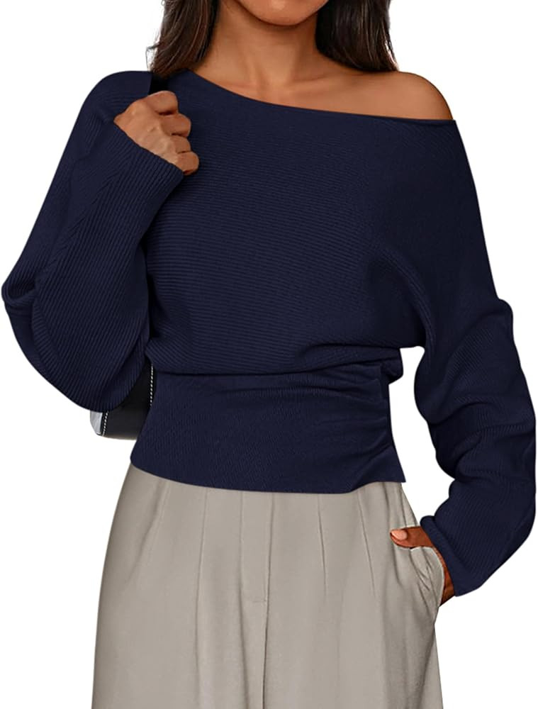 PRETTYGARDEN Women's Fall Off the Shoulder Sweater | Amazon (US)