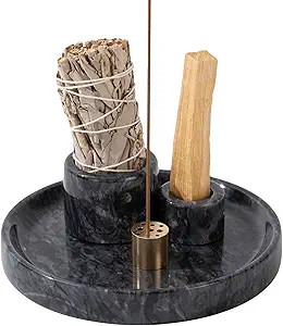 4 in 1 Marble Incense Holder, Natural Marble Incense Burner for Meditation, 9 Incense Holes Suita... | Amazon (US)