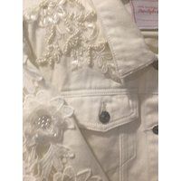 Custom Bride Jacket, Lace Denim Jacket, Lace, Pearl Bridelace Future Mrs., To Be, Jean Rhinestone | Etsy (US)
