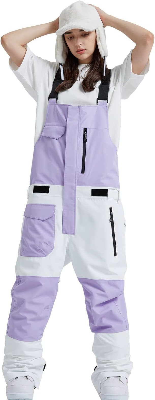 YEEFINE Women & Men's Ski Snow Bib Pants Insulated Waterproof Winter Warm Outdoor Snowboarding Ov... | Amazon (US)