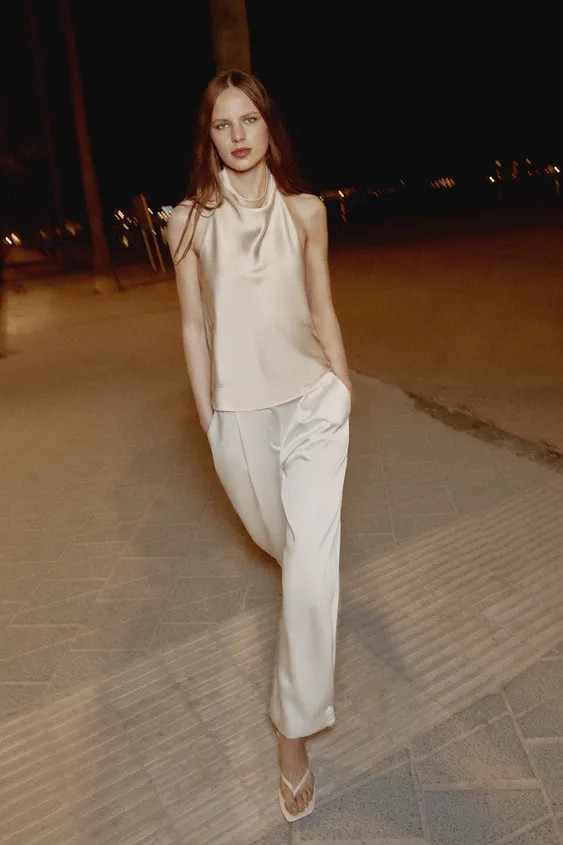 SATIN BARREL TROUSERS | Zara UK