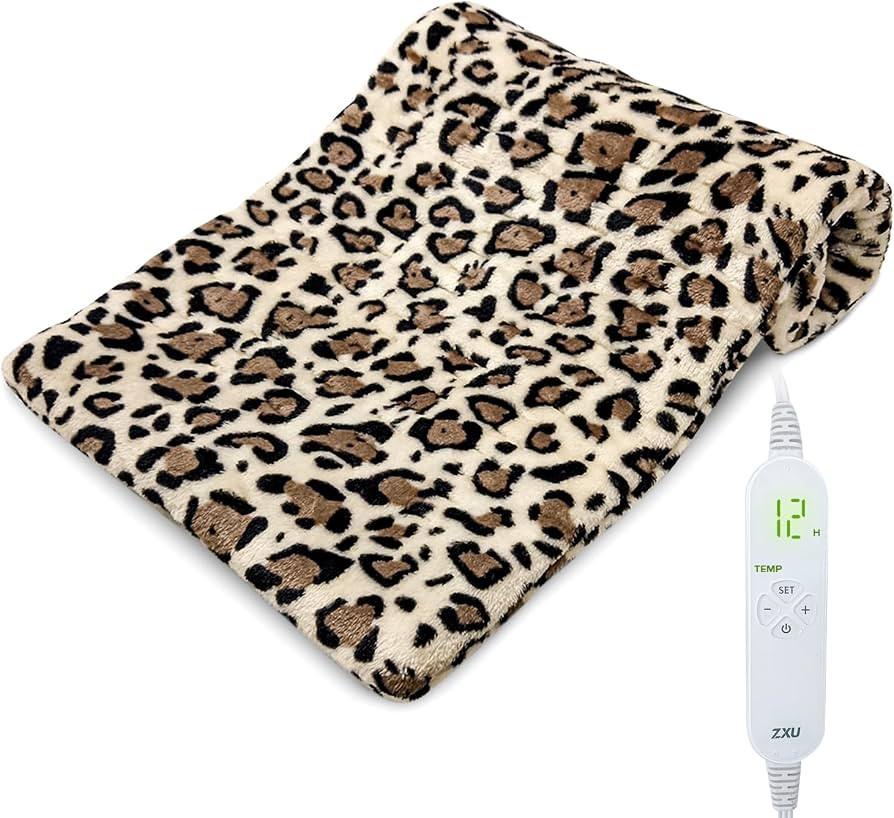 ZXU Heating Pad for Back Pain and Cramps Relief, Ultra Soft Microplush Heating Pad with 12 Heat S... | Amazon (US)