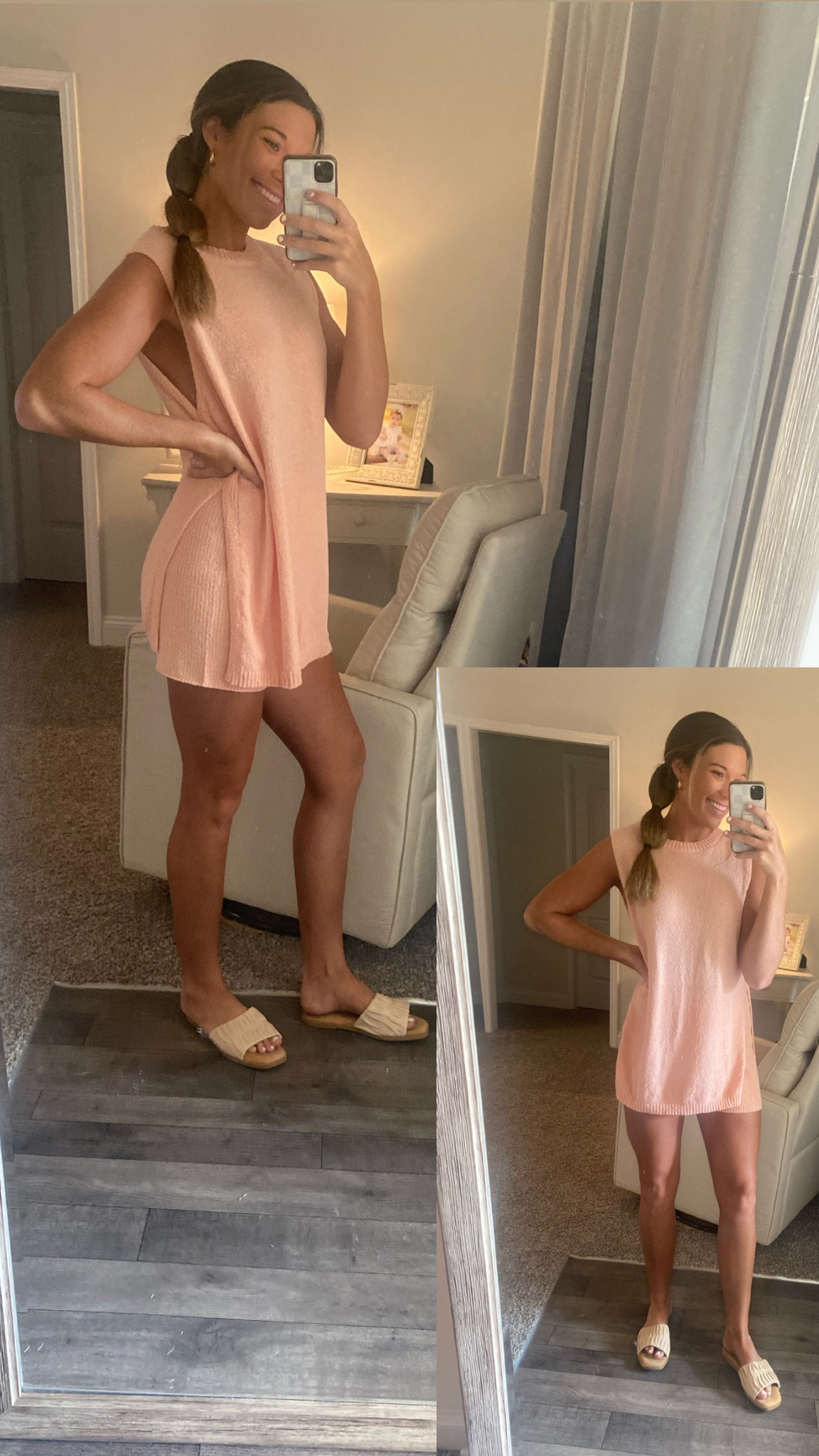 The perfect summer staple but could easily be transitioned to the fall in a darker color option! The most comfortable outfit that could be casual or dressed up! I’m in medium and I say true to size! This would be SO cute with a bump! 