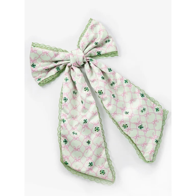 Way to Celebrate St. Patrick's Day Green and Pink Hairbow, 1 Piece | Walmart (US)