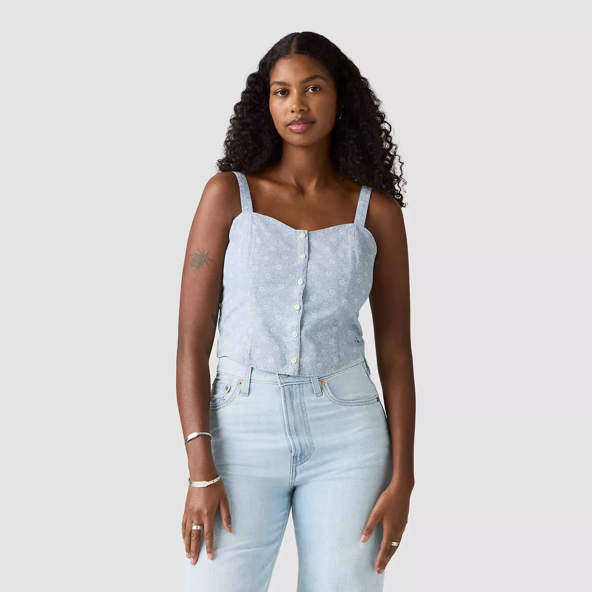 Levi's® Women's Adore Bustier - Blue Indigo Floral | Target