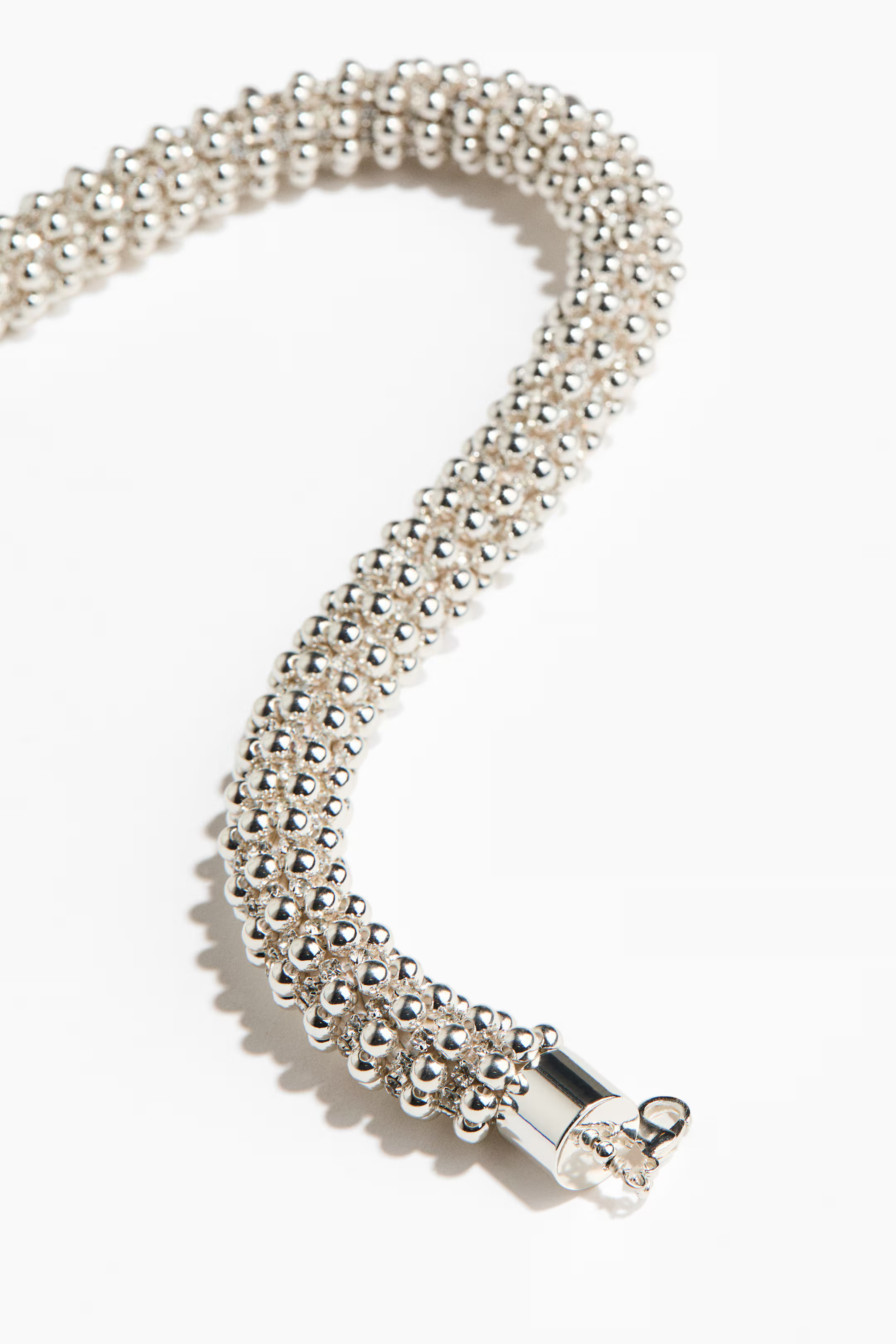 Beaded necklace - Silver-coloured - Ladies | H&M GB | H&M (UK, MY, IN, SG, PH, TW, HK)