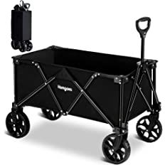 Homgava Collapsible Folding Wagon Cart, Portable Large Capacity Utility Wagon, All Terrain Foldab... | Amazon (US)