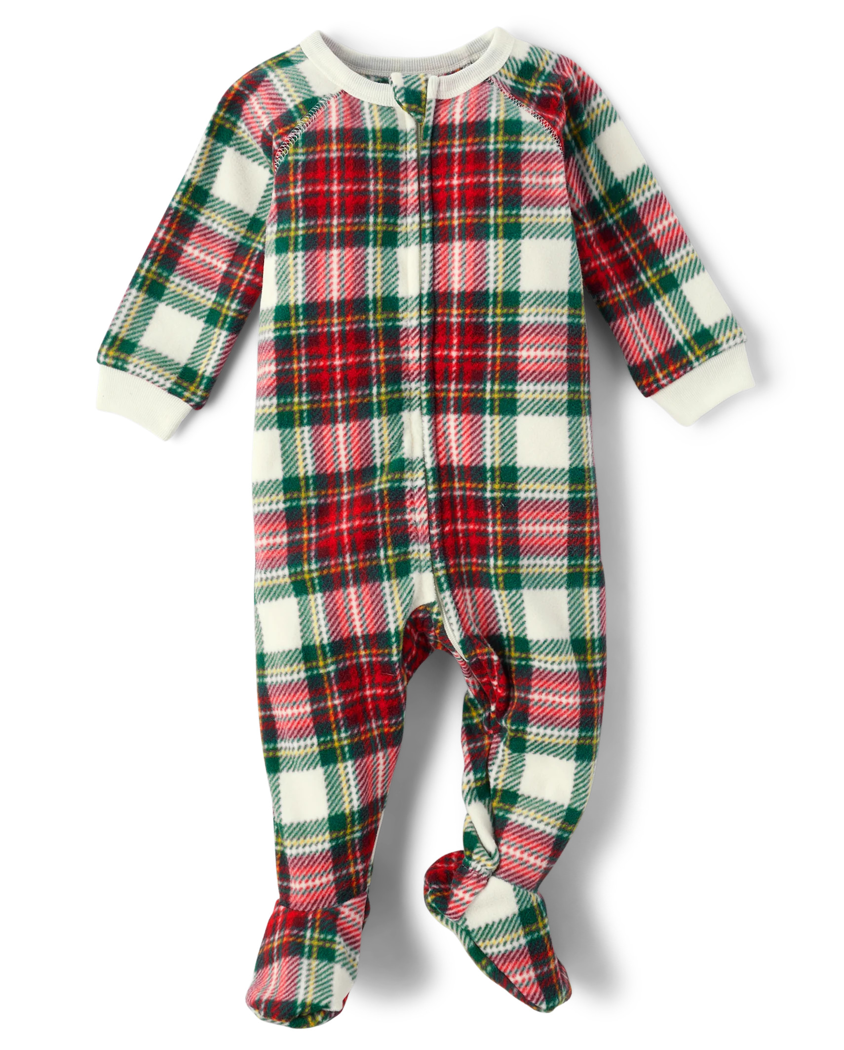 Unisex Baby And Toddler Matching Family Plaid Microfleece Footed One Piece Pajamas - bunnys tail | The Children's Place
