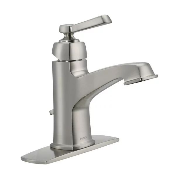Moen Boardwalk Spot Resist Brushed Nickel One-Handle High Arc Bathroom Faucet - Walmart.com | Walmart (US)
