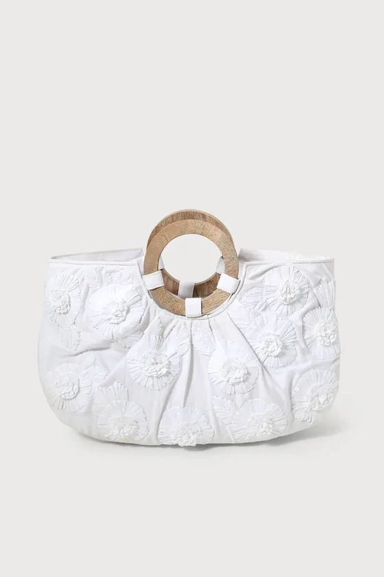 Vacay Daydream Ivory Straw Floral Tote | Lulus (US)