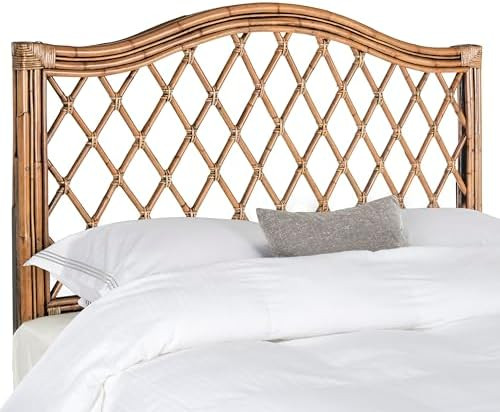 SAFAVIEH Furniture - Gabrielle Rattan Full Headboard - Brown & Multi - Rattan - Coastal Woven Des... | Amazon (US)