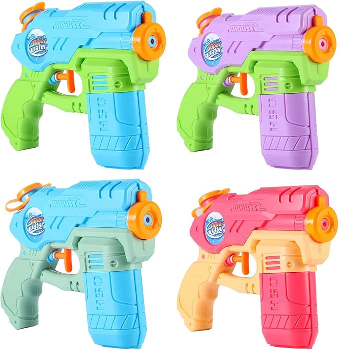 AESGOGO 4 Pack Kids Squirt Water Guns, Water Pistol for Toddlers, 220CC Soaker Blaster Outdoor Wa... | Amazon (US)