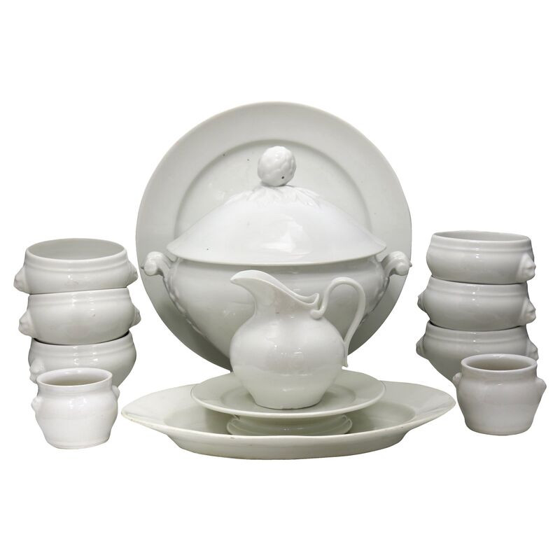 French White Ironstone Serveware, 13 Pcs | One Kings Lane