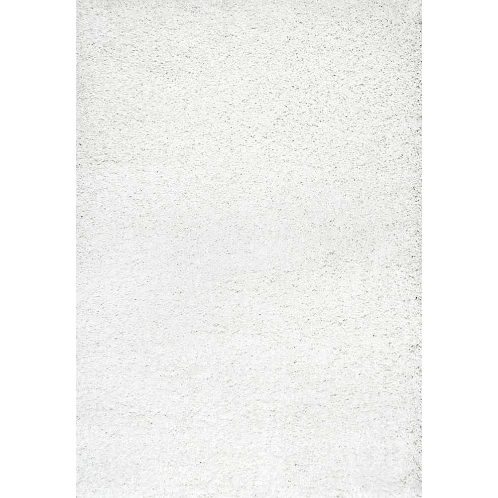 nuLOOM Marleen Plush Shag White 8 ft. x 10 ft. Area Rug-SHG1-8010 - The Home Depot | The Home Depot