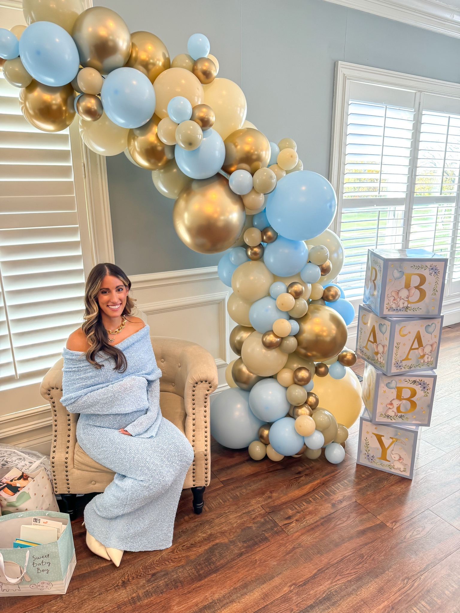 Wearing an xsmall dress and blue leggings underneath. Dress is sheer but the leggings are perfect! Could also do nude leggings too. 

Baby shower dress | baby shower | maternity dress | bump friendly 

#LTKGiftGuide #LTKBump #LTKFindsUnder50